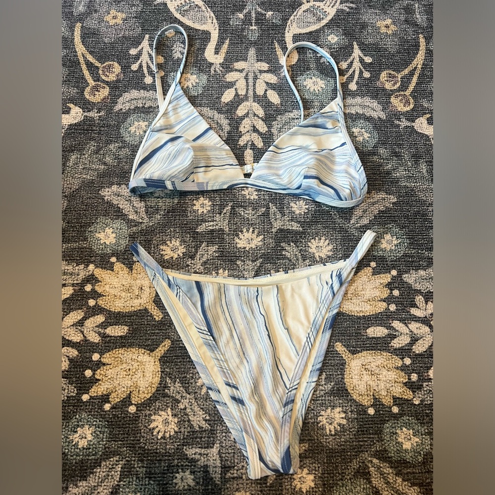 L*Space blue print bikini set